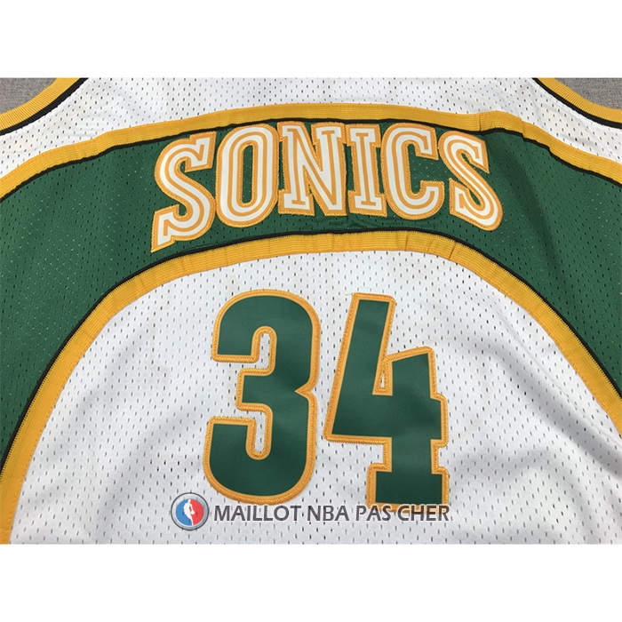 Maillot Seattle Supersonics Ray Allen NO 34 Mitchell & Ness 2006-07 Blanc